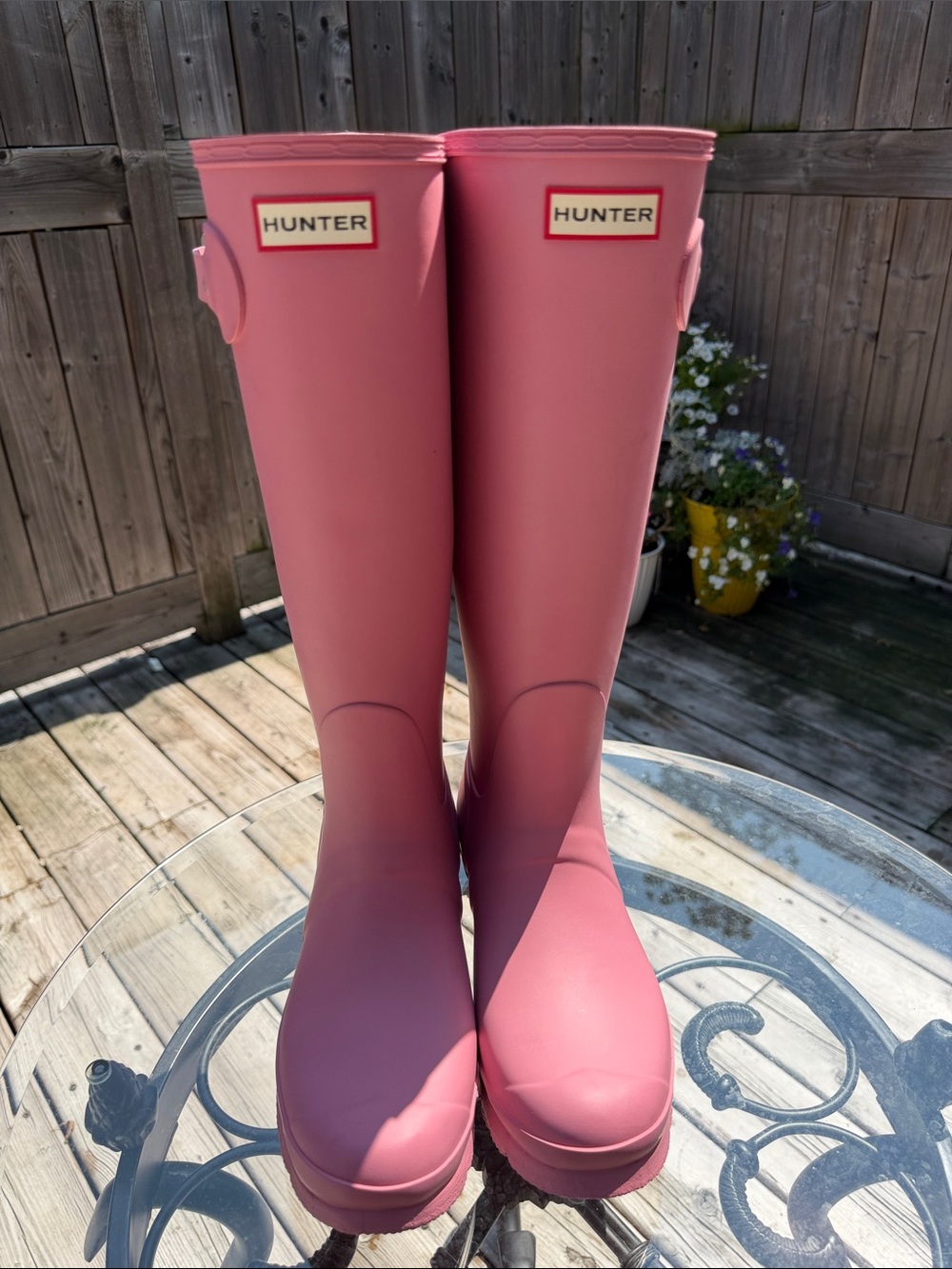 Hunter Tall Rain Boots in Rose Pink